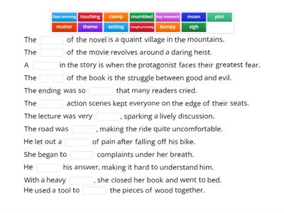Unit 2 - Fill the gap (all words)