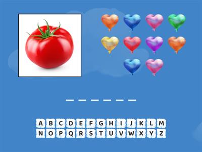 SPRING FRUITS AND VEGETABLES HANGMAN