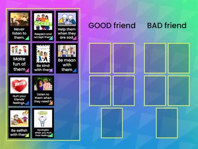 How to be a good/bad friend  to others.