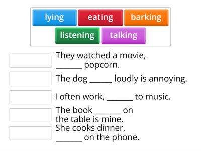 Verbs with -ing functions