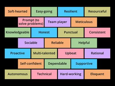 Vocabulary: Workplace Traits