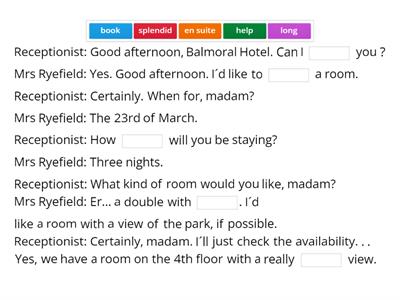 Booking a hotel room