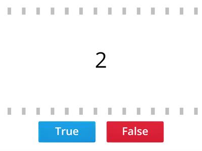 2 Times Table - True / False