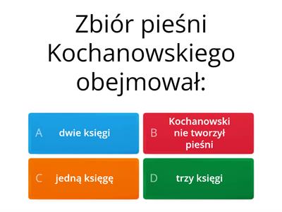Pieśni Jan Kochanowski