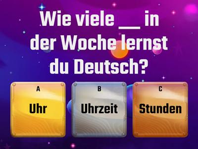 Uhr, Uhrzeit oder Stunde? (A2)