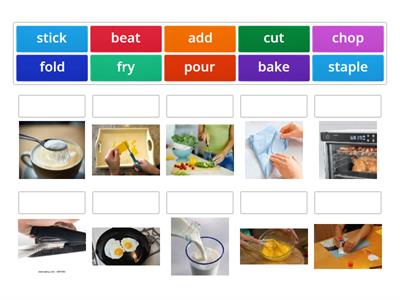 cooking and making crafts vocab