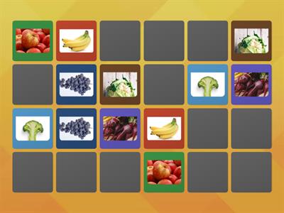 Matching pairs fruit-vegetables