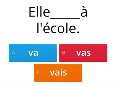 FRANCESE( quiz) : VERBO ALLER- " andare"- completa le frasi