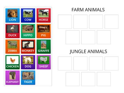 FARM/JUNGLE ANIMALS