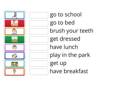 My day. Vocabulary (Super Minds 3)