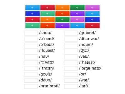 Match the diphthongs