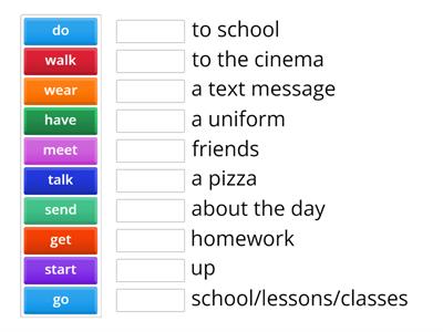 Collocations (GoGetter2 U 1-2)