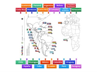 Mapa de países hispanohablantes (Spanish Speaking Countries Map)