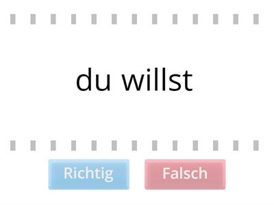 "wollen": Konjugation im Präsens