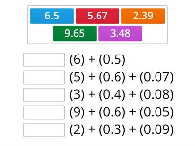 Expanded Notation (Decimals) 