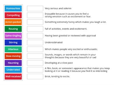 Evaluative Adjectives REVIEWS