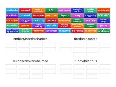 Vocabulary FEELINGS B2+/C1 (part 1)