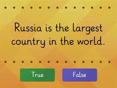  Russia: true or false