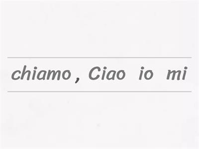 Ordina la forma corretta della conversazione