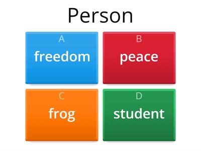 Noun Sort - English QUIZ