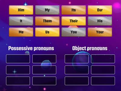 object pronouns vs posessive pronouns