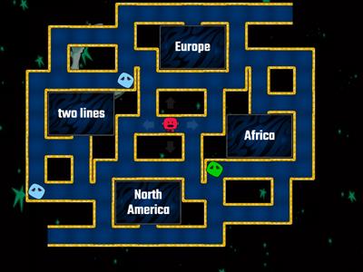 Continents, latitude and longitude