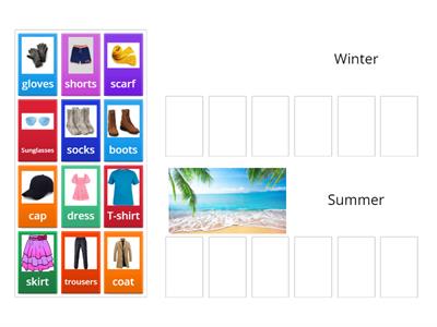 Group winter/summer clothes