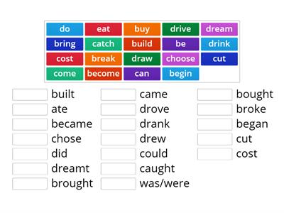 Past Simple - irregular verbs