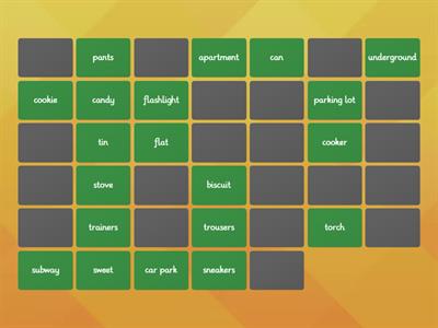 Memory Matchup: American vs. British 