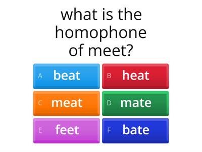 Homophone Quiz