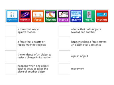 Force and Motion Vocabulary