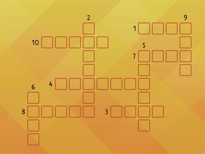 Present perfect - crossword