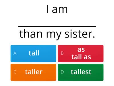 KS2 Comparative and Superlative adjectives 