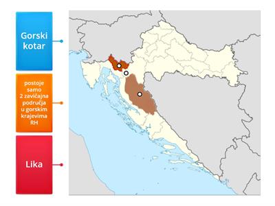 Gorska Hrvatska - zavičajna područja
