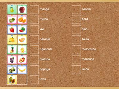 Vocabulario frutas