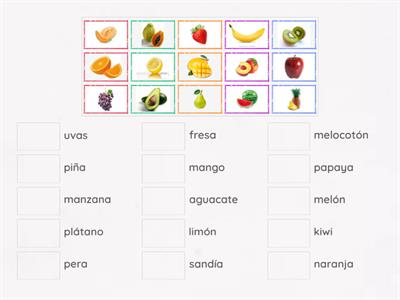 Vocabulario frutas