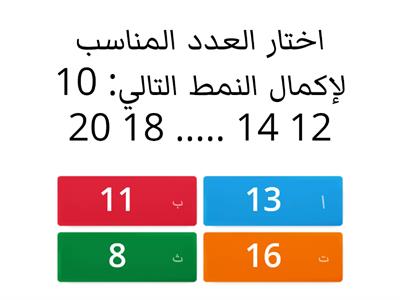 الأنماط العددية . أ / علاء الشال