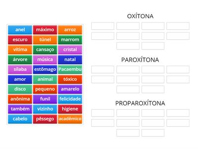 Oxítona paroxítona e proparoxítona - Recursos de ensino