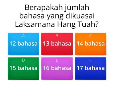 UNIT 11: HANG TUAH LAKSAMANA TERBILANG