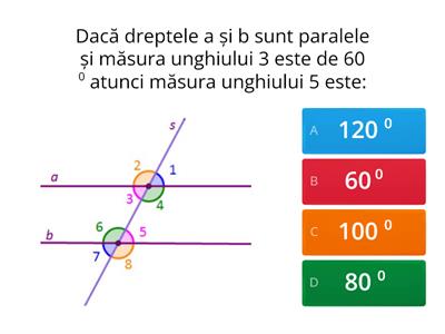 UNGHIURI FORMATE DE DOUĂ DREPTE CU O SECANTĂ