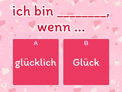 Netzwerk B1 K3 Wendungen Glück - Nomen/Adjektiv/Verb??