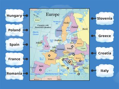 The participating countries in our project.