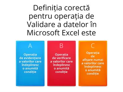 VALIDAREA DATELOR ÎN MICROSOFT EXCEL