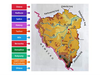  Plzeňský kraj - slepá mapa