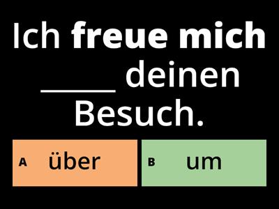 Verben mit Präpositionen - Quiz