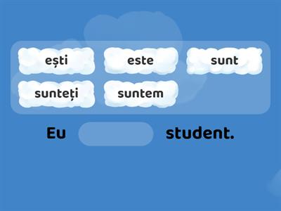 A fi, a se numi. Completați cu cuvintele potrivite, apucând cuvintele și punându-le la locul potrivit