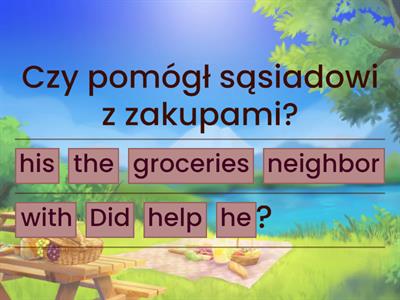 czas past simple - top 20 czasowników regularnych - zdania pytające (yes-no) do tłumaczenia 