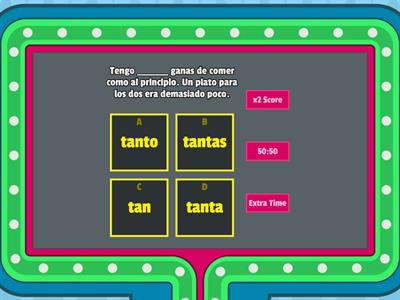 Comparativo de igualdad (verbos, adjetivos y adverbios)