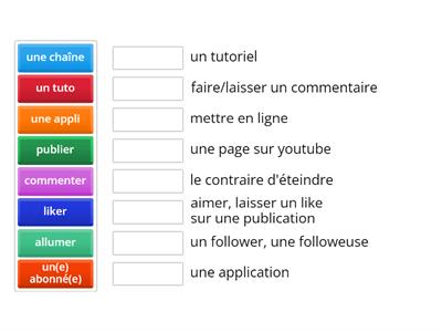 Vocabulaire internet (E1L1 Adomania 4)