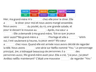 Une histoire au passe compose avec avoir 